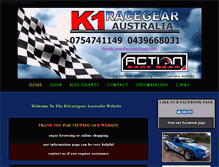 Tablet Screenshot of k1racegear.com.au
